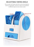 Mini Cooler AC USB and Battery Operated Air Mini Water Air Cooler Cooling Fan Dual Blower with Ice Chambe Perfect for Temple, Home, Kitchen, Study